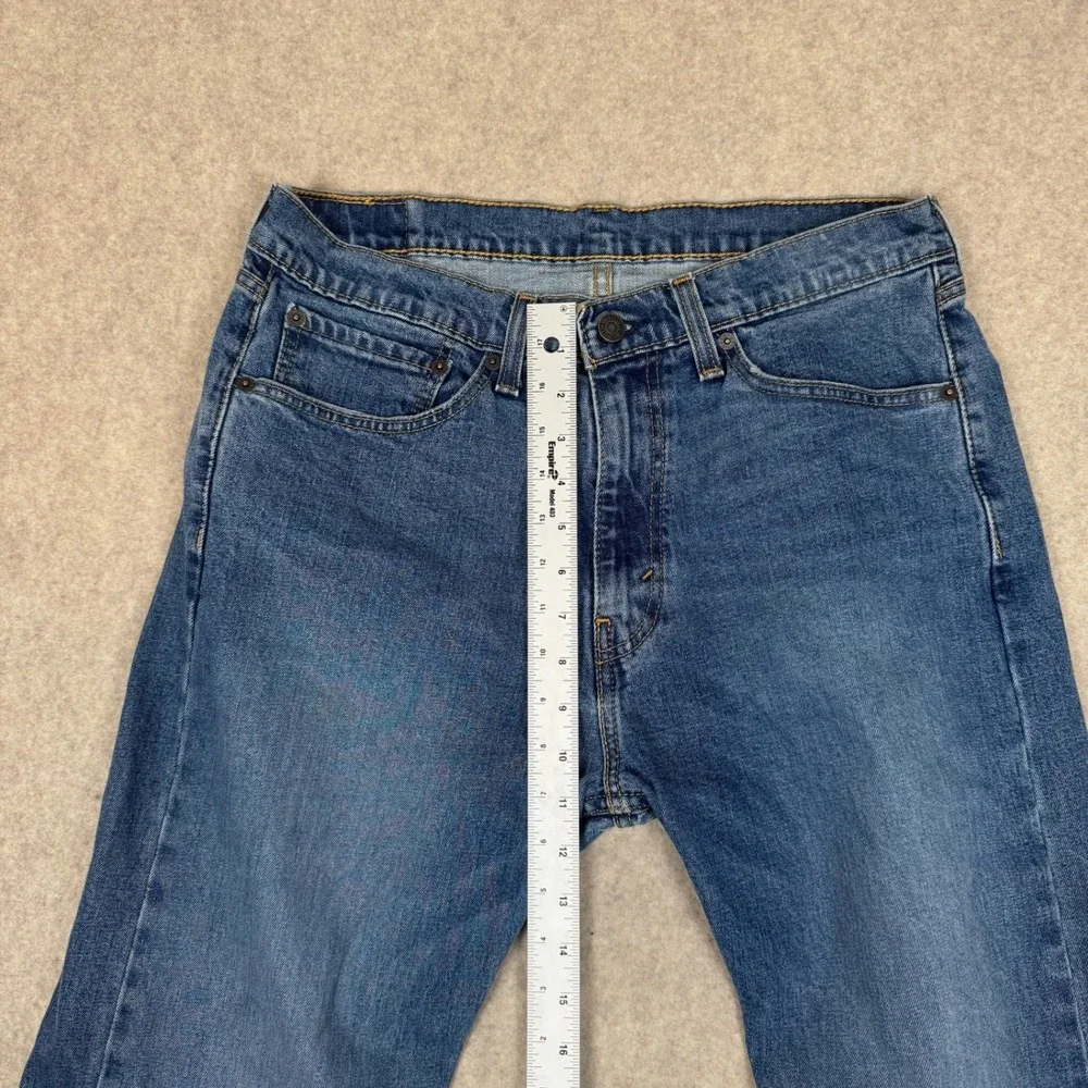 Levi's 505 Regular Fit Jeans Mens 34x32 Blue Medium Wash Straight Leg Denim